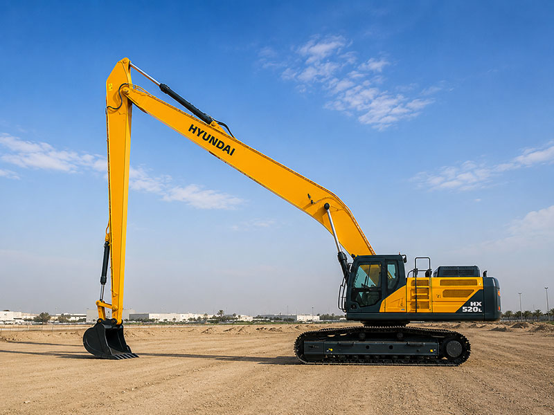 Long Boom Excavator for hire in Dubai