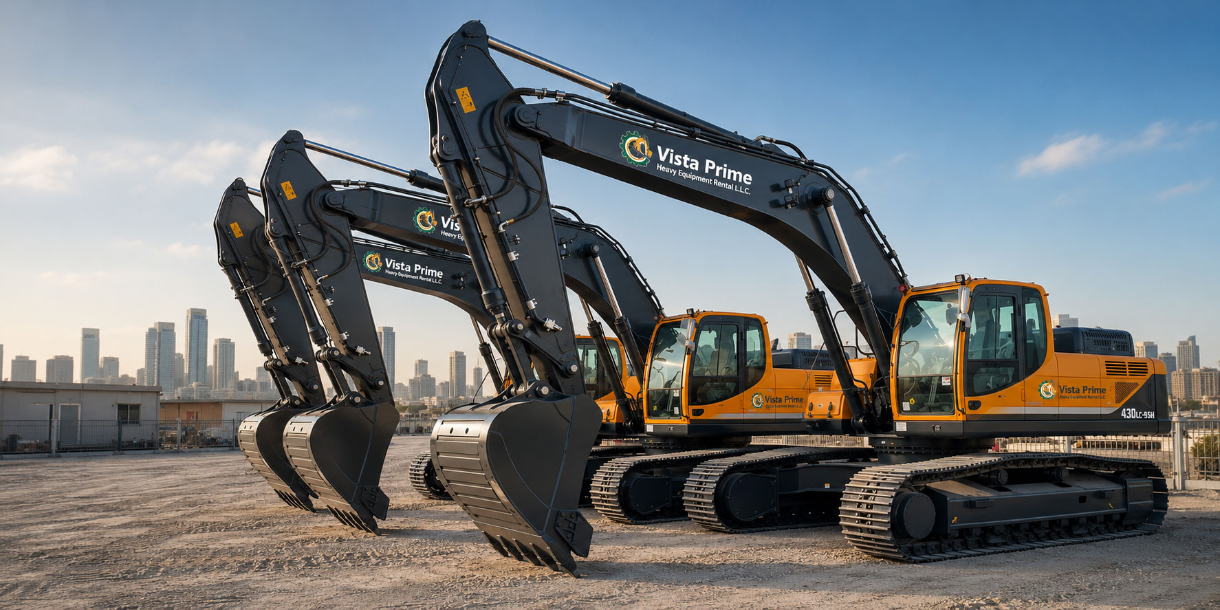 Vista Prime heavy equipment on a Dubai worksite